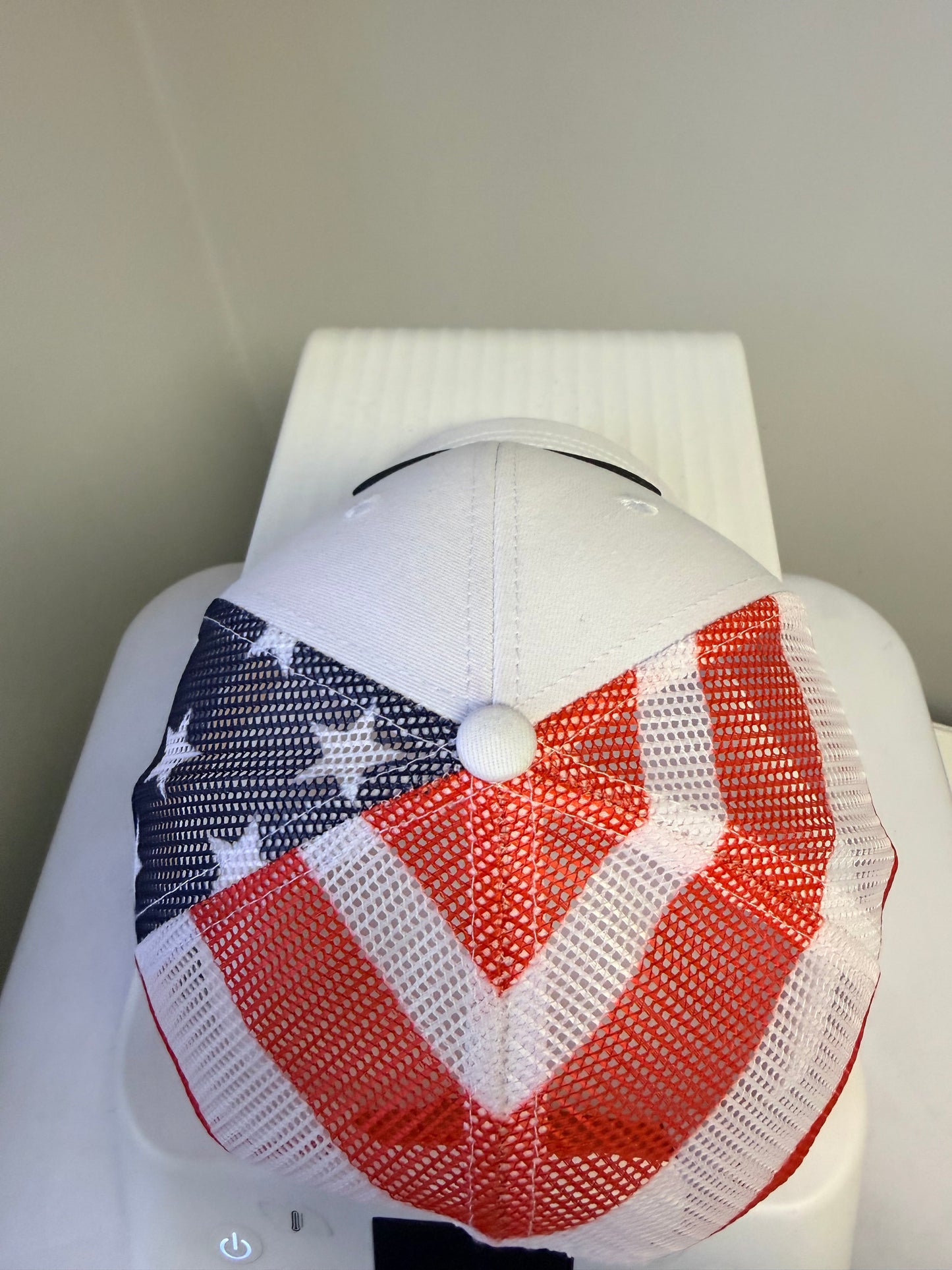America Since 1776 Leather Patch Hat – Patriotic Trucker Cap | Red White Blue USA Flag Design