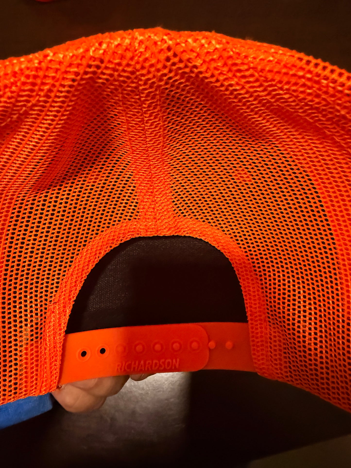 Rack Addict Blaze Orange Camo Trucker Hat – Leather Patch Deer Hunting Cap | Richardson 112 Snapback