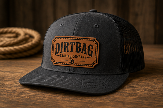 DIRTBAG Trading Company Leather Patch Trucker Hat
